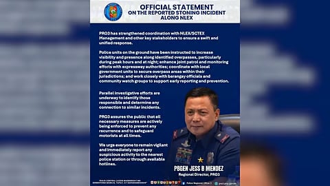 Police probe NLEX stoning incident