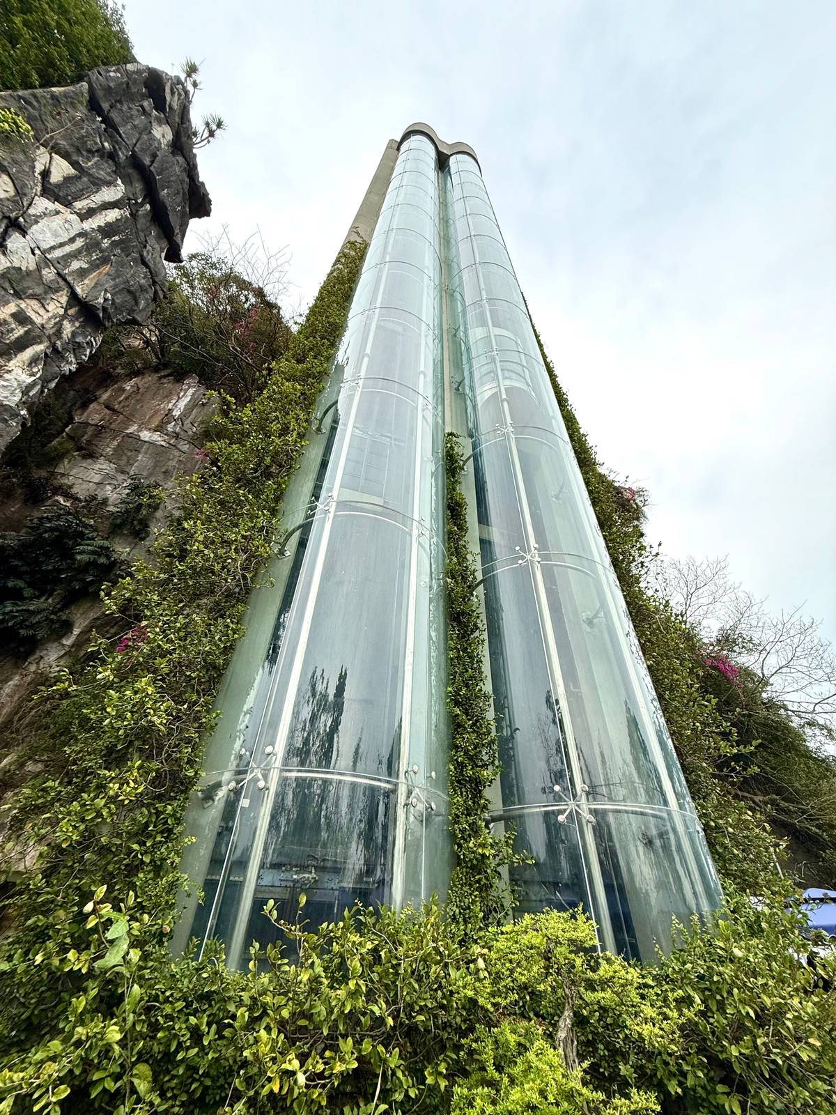 A scenic elevator for tourists and visitors.