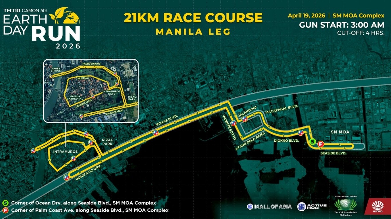 Earth Day run closing several Manila roads
