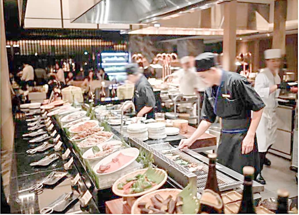 A WEEKEND at Kisetsu buffet offers a wide selection of made to order dishes.