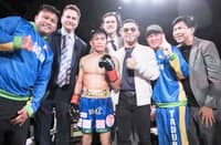 IBF champion Pedro Taduran and his team beam with pride after scoring a seventh-round knockout win over Mexican Gustavo Perez Alvarez two weeks ago in the US.
