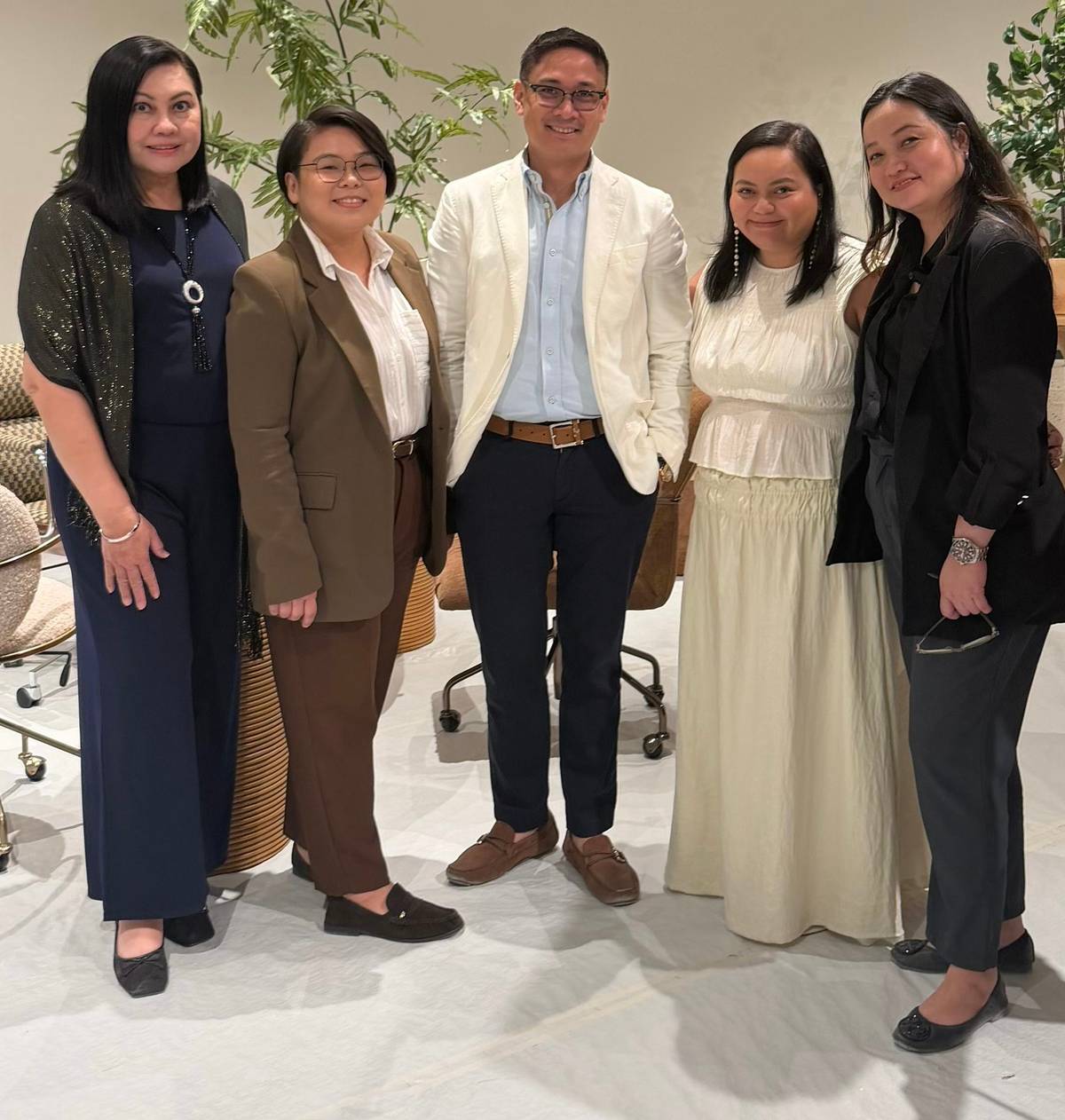 ROWENA Chung, Robina Chua, Steven Ticzon, Karina Santiago and Jenny Sarmiento.