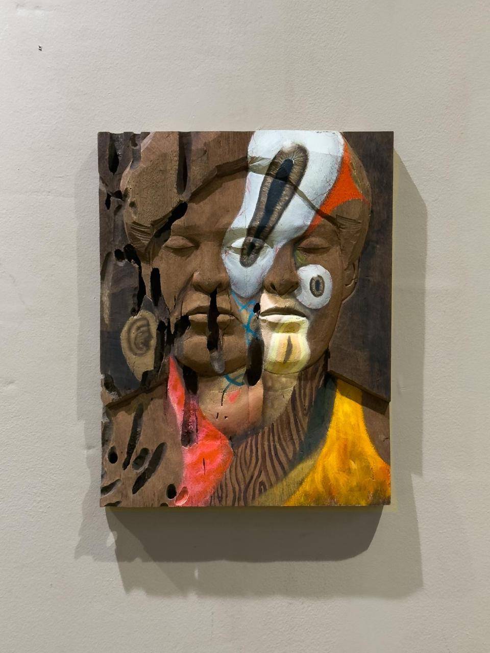 CARVED wood and acrylic work by Andreas Senoner and Bjorn Calleja.