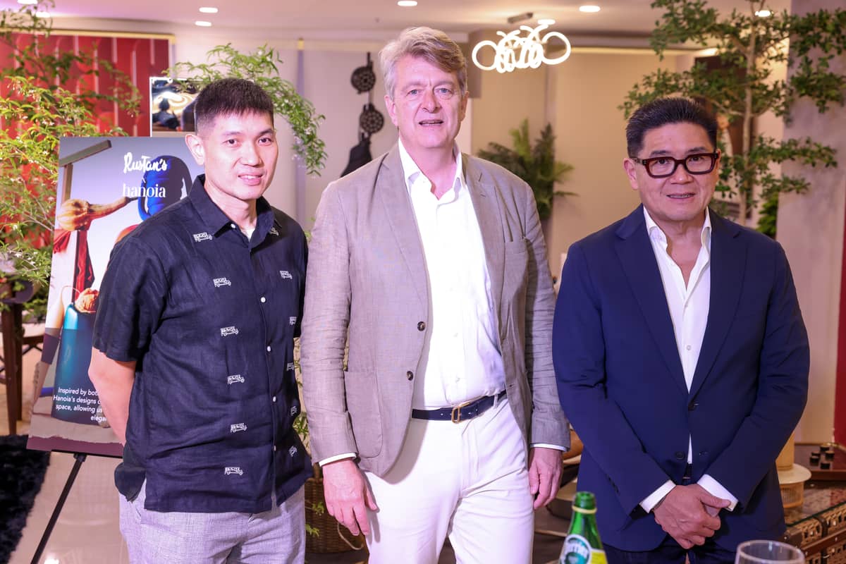 MICHAEL Huang, SVP for Store Development and Expansion of Rustan’s, Christian De Ruty, CEO of Hanoia and Anton Huang, president and CEO of SSI Group Inc., Rustan Commercial Corporation, and Rustan Marketing Corporation.