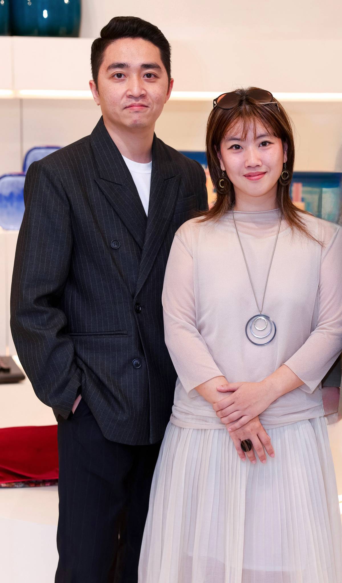 DINH Cong Tai, marketing director at Hanoia and Nguyen Thùy Vy, collection director at Hanoia.