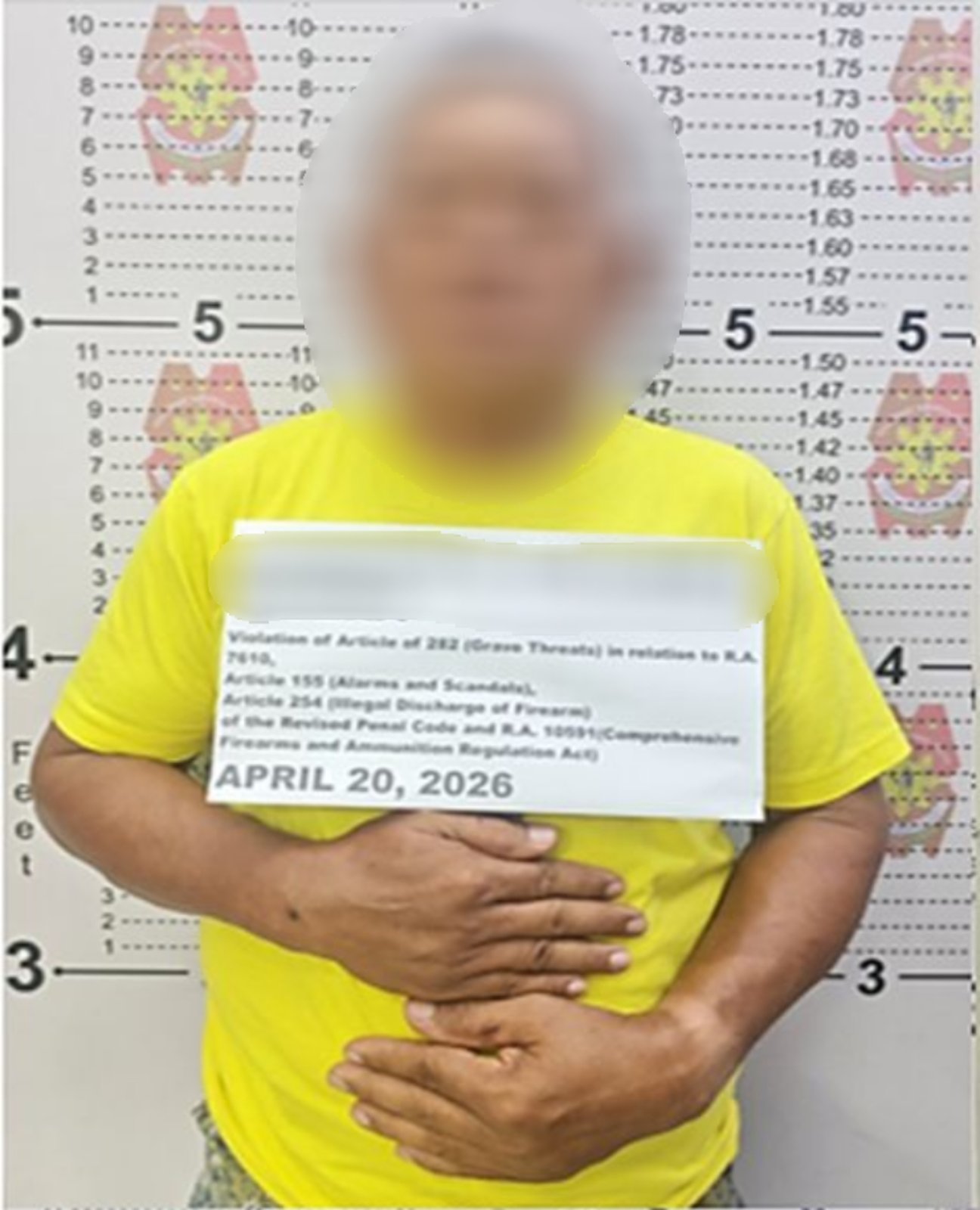 Retired marine arrested after threatening minor, firing gun in Taguig 