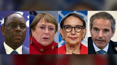 Who are the six candidates vying to lead the UN?