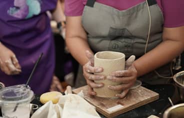one of the participants shaing their mug