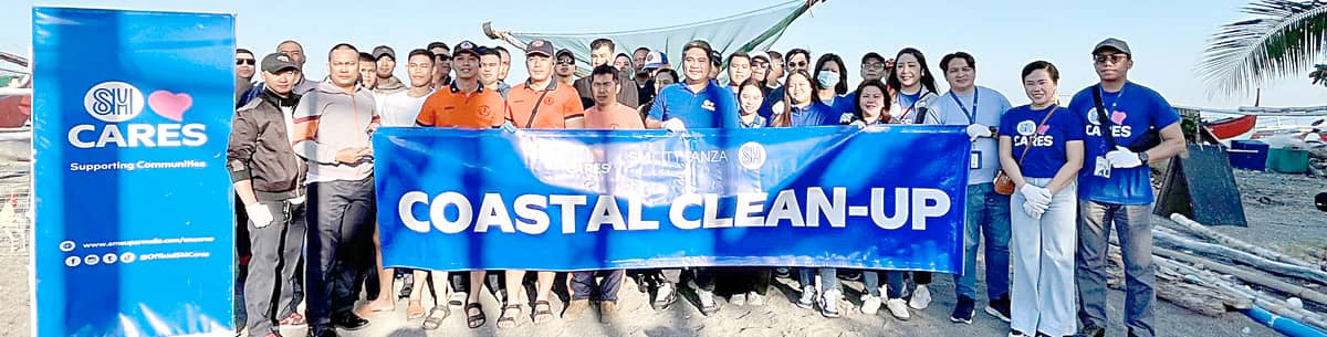 VOLUNTEERS from SM City Tanza take part in a coastal cleanup and waste segregation activity in observance of World Water day, turning community action into a hands-on lesson on protecting shorelines and keeping waste out
of the sea.