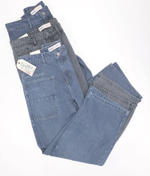CODE blue denim pants.