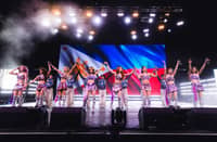 Filipina girl group BINI during their performance in Week 2 of Coachella on 17 April.