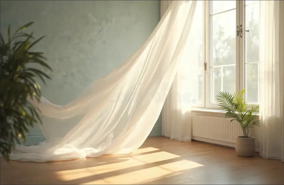 MORNING air flows freely through open windows, using natural cross-ventilation to cool down the home before the midday heat sets in.