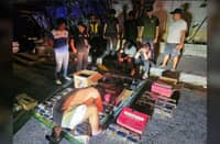 AUTHORITIES inspect the approximately 41 kilograms of suspected shabu seized during a buy-bust operation in Barangay Balingasa, Quezon City which also saw the arrest of two Chinese nationals.