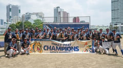 Bulldogs pip Green Batters, complete UAAP three-peat