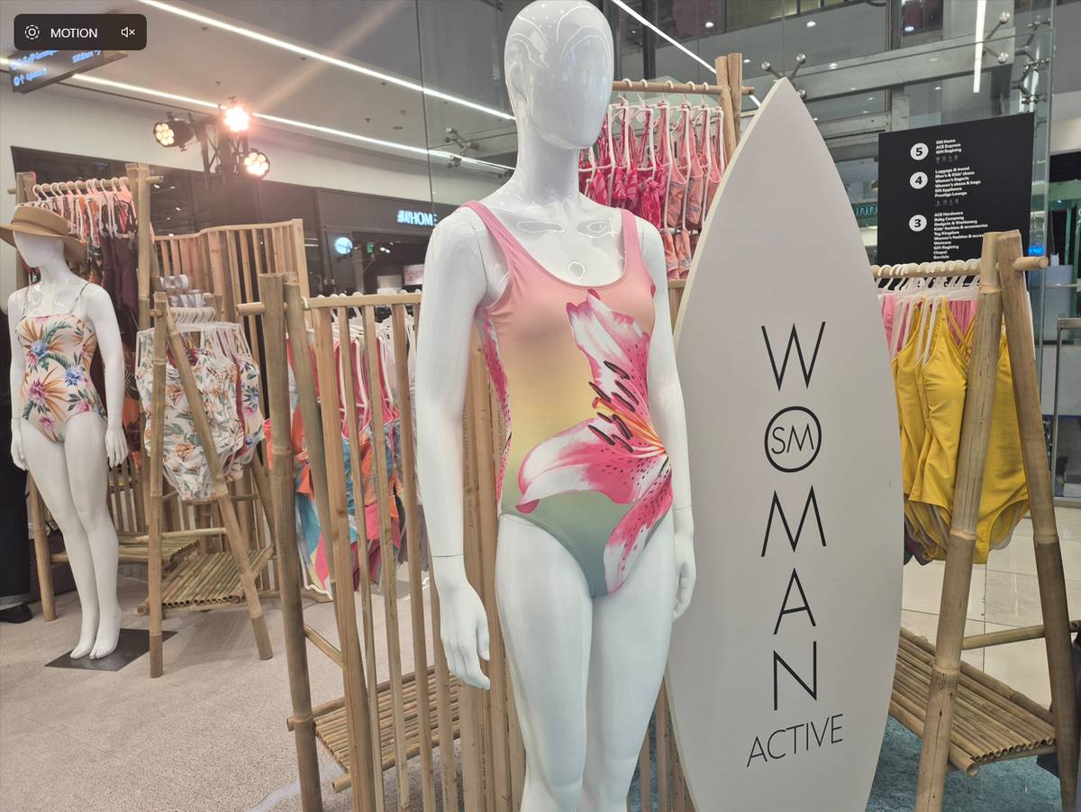 SOMETHING floral for the summer featured in the new line of SM Woman’s Swimwear.