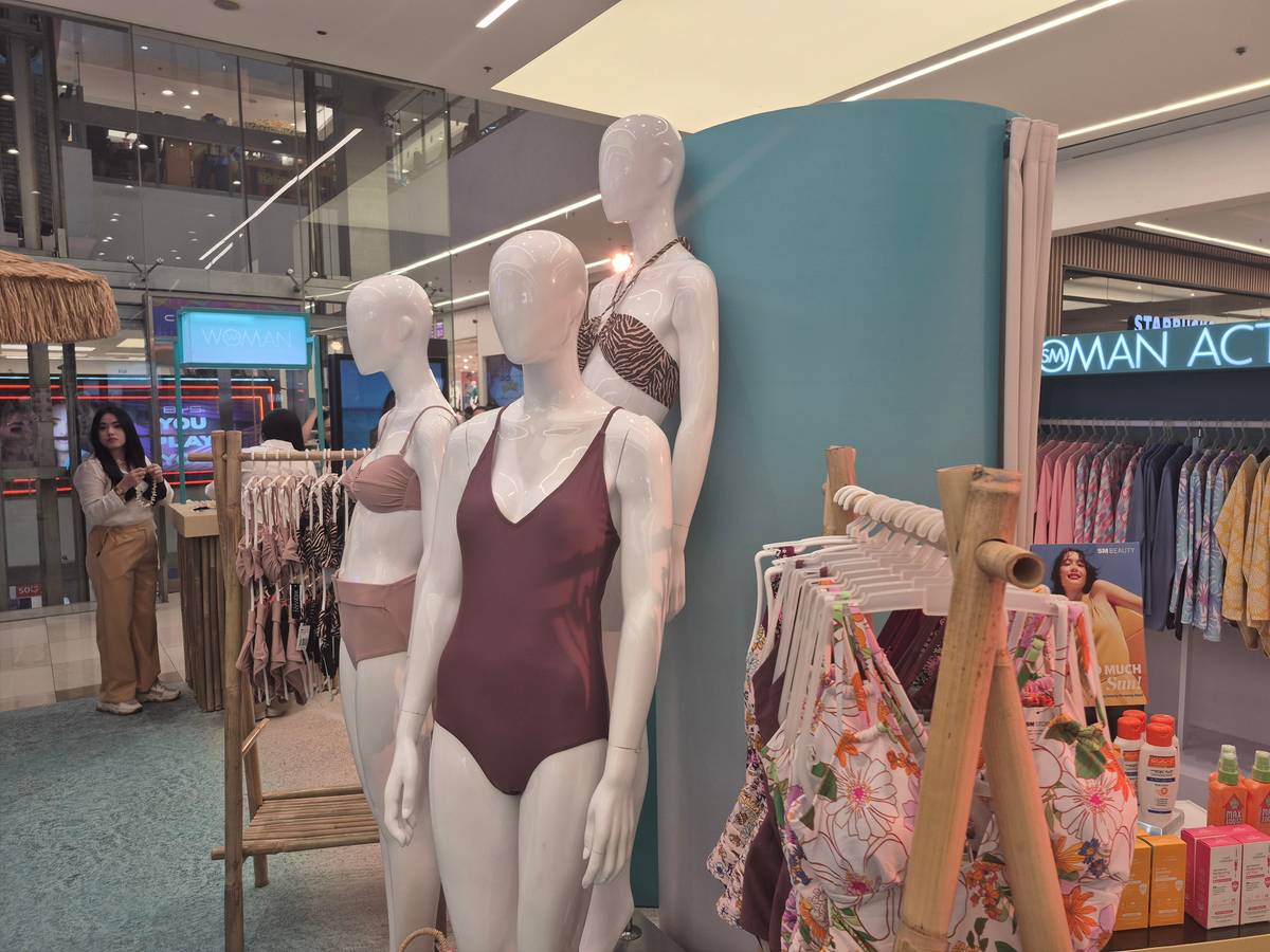 SOME pieces from the new line of swimwear.