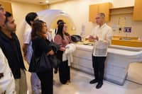 Dr. Eduardo Erasto Ongkeko, Head of the St. Luke’s-Global City Department of Nuclear Medicine and Theranostics, takes medical students and other specialists on a tour of St. Luke’s-Global City’s nuclear medicine and theranostics facilities.