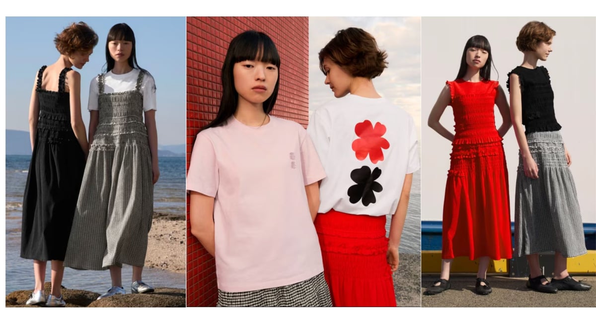 Uniqio tapped Danish designer Cecilie Bahnsen to create pieces that focus on femininity, with a central floral motifs, without losing out on comfort.
