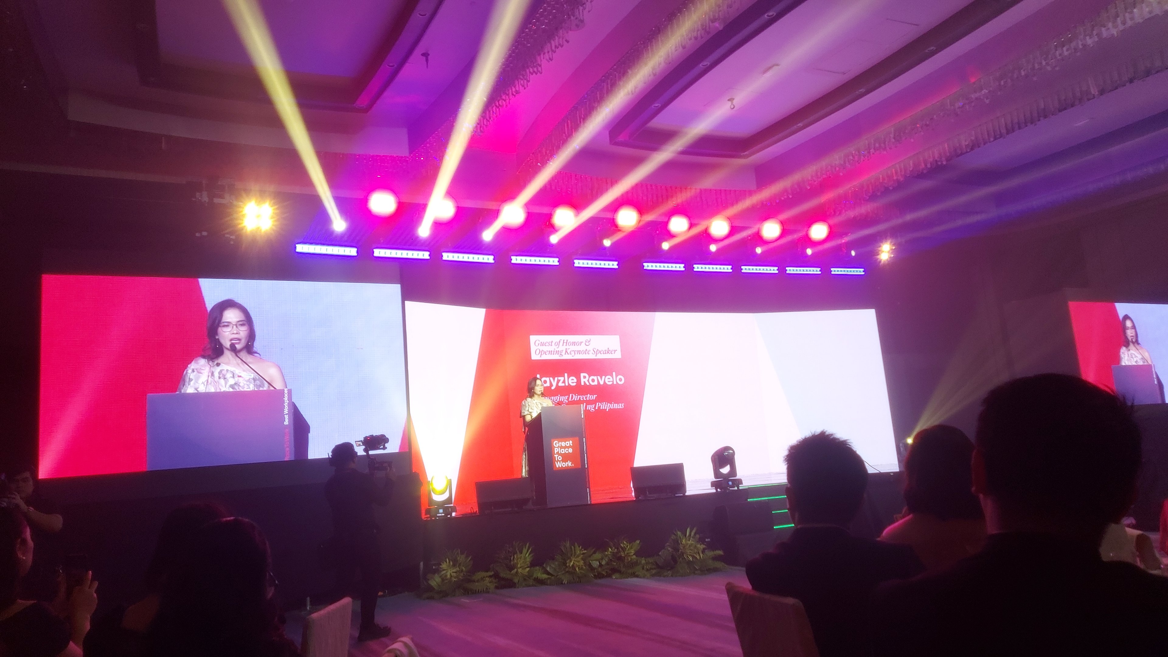 JAYZEL Ravelo, managing director of Bangko Sentral ng Pilipinas, giving a keynote speech at the recent Great Place to Work Philippines awarding ceremonies in Conrad Hotel Manila