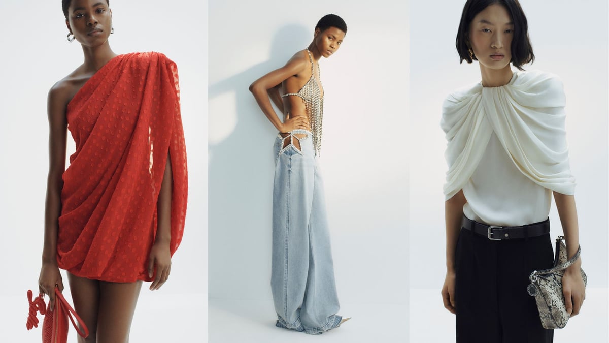 Stella McCartney returns to H&M two decades after her first collaboration with the Swedish fast fashion brand, showcasing her trademark edgy style