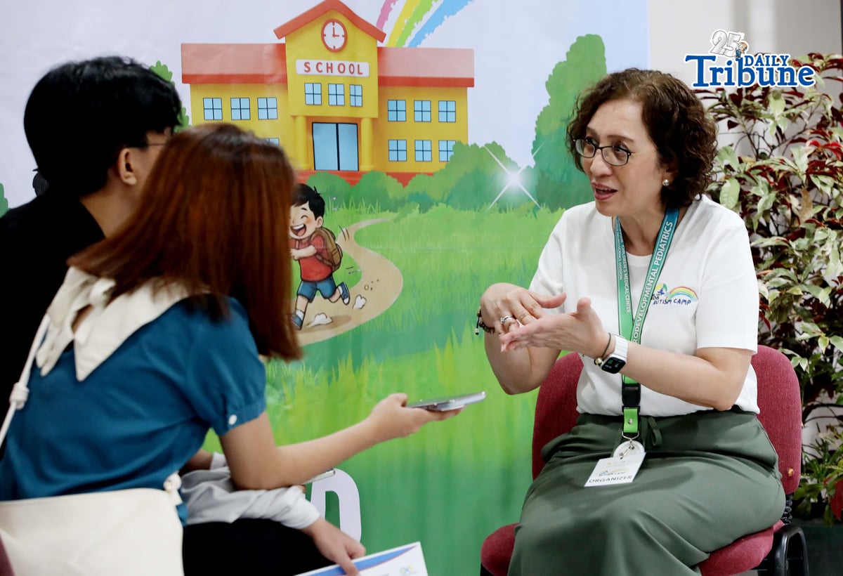 (April 25 2026) Philippine Children’s Medical Center (PCMC) Neurodevelopmental Pediatrics head Dr. Ermenilda Avendaño being interviewed with the Daily Tribune reporters during the Philippine Children’s Medical Center 3rd Autism Camp launching, a series of lectures and workshops for parents, a community effort that brings together families, health professionals, and advocates in one setting. And also to support, Inspire, Nurture: Autism Empowering Guardians, held at PCMC hospital in Quezon City on Saturday April 25 2026. Photo/Analy Labor