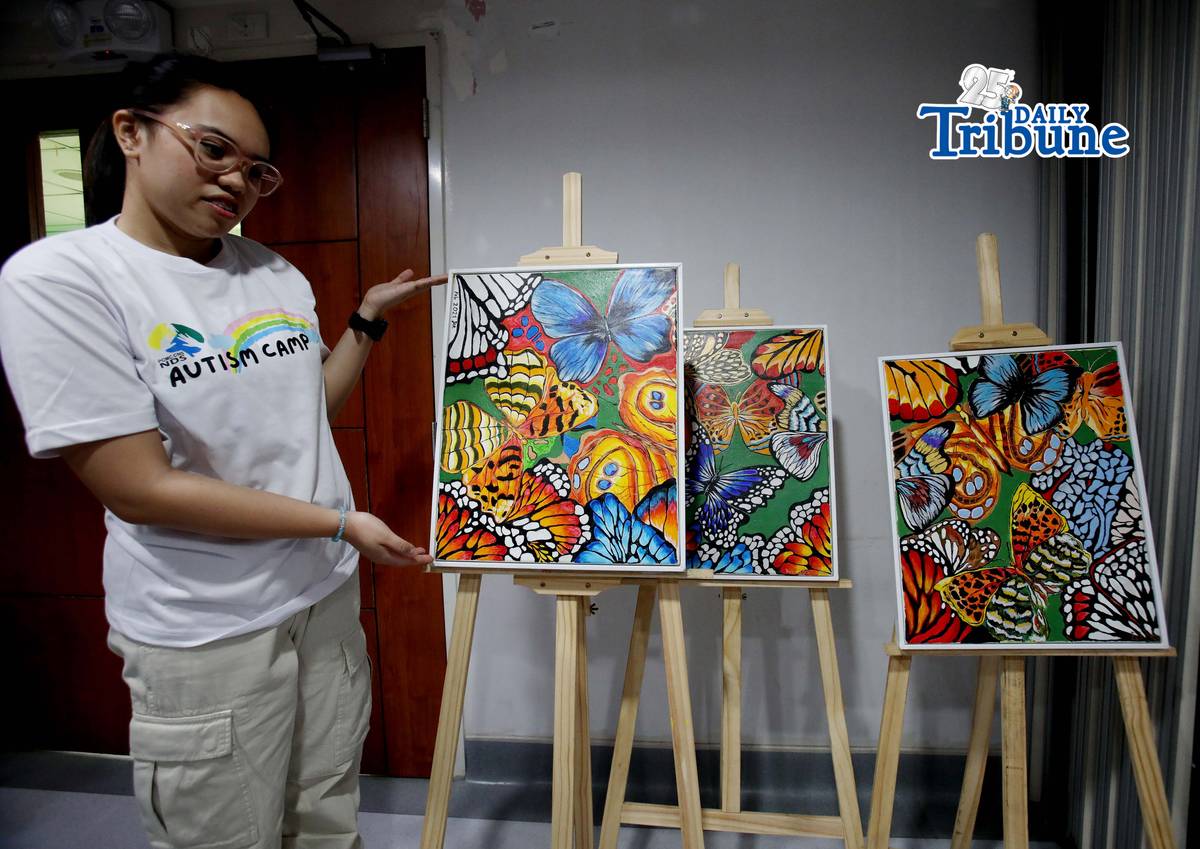 (April 25 2026) Juliana Elijah Erlano 18 years old show her art work with Philippine Children’s Medical Center (PCMC) Neurodevelopmental Pediatrics head Dr. Ermenilda Avendaño, during the Philippine Children’s Medical Center 3rd Autism Camp launching, a series of lectures and workshops for parents, a community effort that brings together families, health professionals, and advocates in one setting. And also to support, Inspire, Nurture: Autism Empowering Guardians, held at PCMC hospital in Quezon City on Saturday April 25 2026. Photo/Analy Labo