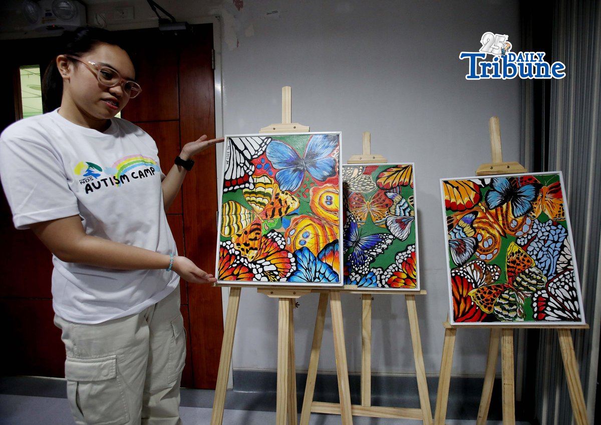 (April 25 2026) Juliana Elijah Erlano 18 years old show her art work with Philippine Children’s Medical Center (PCMC) Neurodevelopmental Pediatrics head Dr. Ermenilda Avendaño,  during the Philippine Children’s Medical Center 3rd Autism Camp launching, a series of lectures and workshops for parents, a community effort that brings together families, health professionals, and advocates in one setting. And also to support, Inspire, Nurture: Autism Empowering Guardians, held at PCMC hospital in Quezon City on Saturday April 25 2026. Photo/Analy Labo