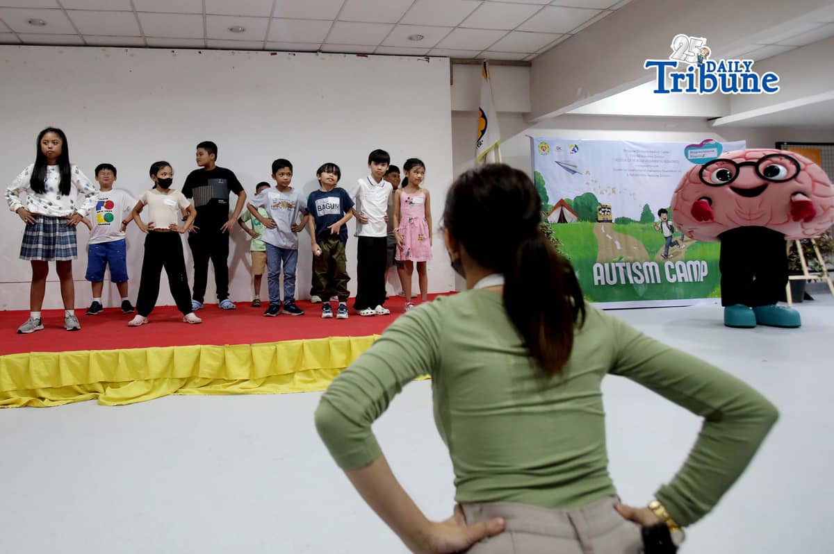 (April 25 2026) Children with the autism spectrum enjoy performing and playing the mascot with their parents as they join the Philippine Children’s Medical Center 3rd Autism Camp, a series of lectures and workshops for parents, a community effort that brings together families, health professionals, and advocates in one setting. And also to support, Inspire, Nurture: Autism Empowering Guardians. during the launching held at PCMC hospital in Quezon City on Saturday April 25 2026. With the volunteers Neurodevelopmental Pediatrics teachers. Photo/Analy Labor
