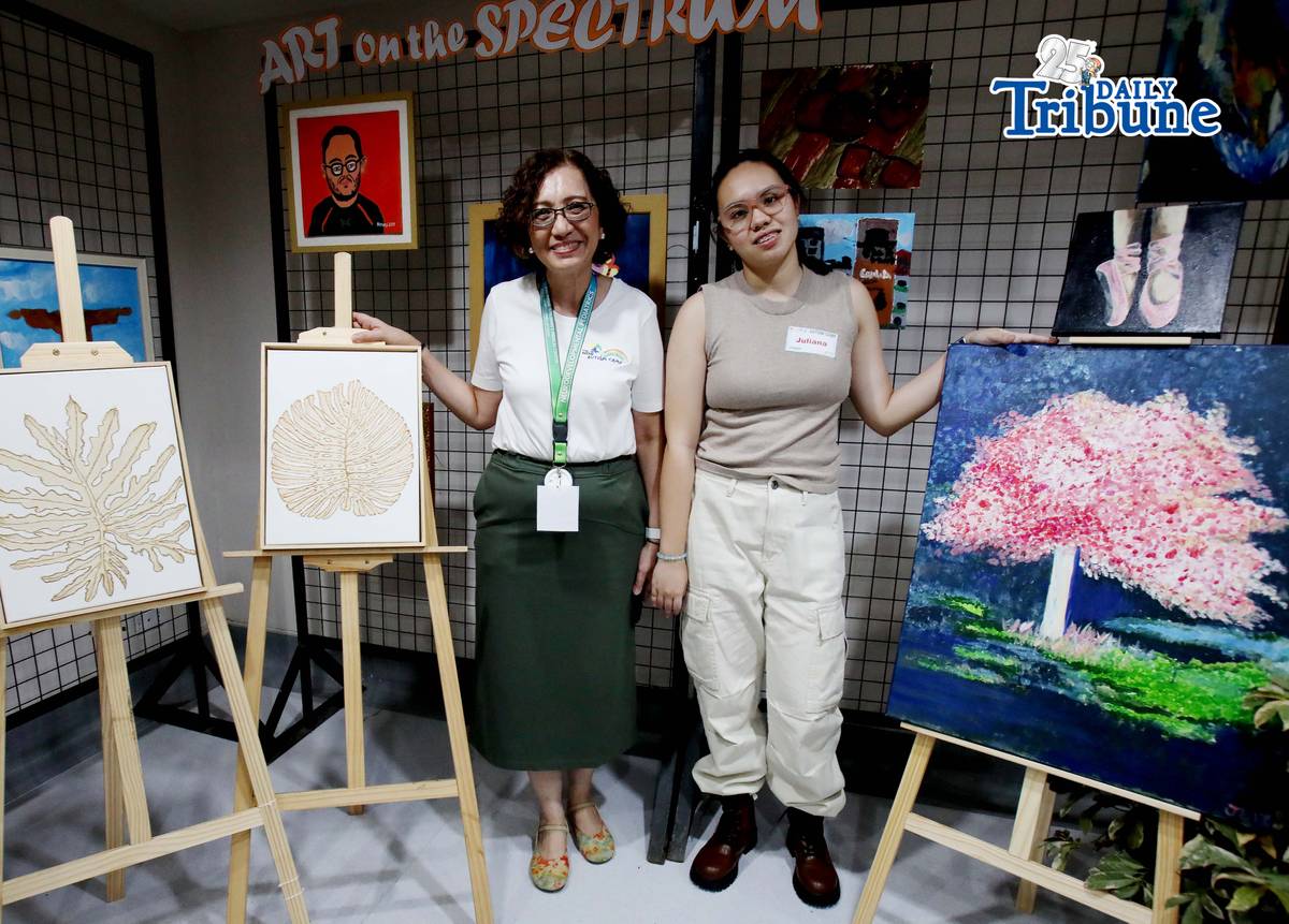 (April 25 2026) Juliana Elijah Erlano 18 years old show her art work with Philippine Children’s Medical Center (PCMC) Neurodevelopmental Pediatrics head Dr. Ermenilda Avendaño, during the Philippine Children’s Medical Center 3rd Autism Camp launching, a series of lectures and workshops for parents, a community effort that brings together families, health professionals, and advocates in one setting. And also to support, Inspire, Nurture: Autism Empowering Guardians, held at PCMC hospital in Quezon City on Saturday April 25 2026. Photo/Analy Labo