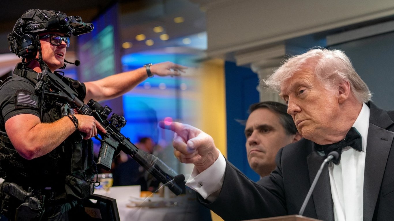 Trump whisked away from dinner shooting