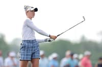 NELLY Korda fires a 70 to maintain the lead in the third round of the LPGA Chevron Championship on Saturday.