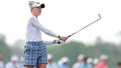 NELLY Korda fires a 70 to maintain the lead in the third round of the LPGA Chevron Championship on Saturday.