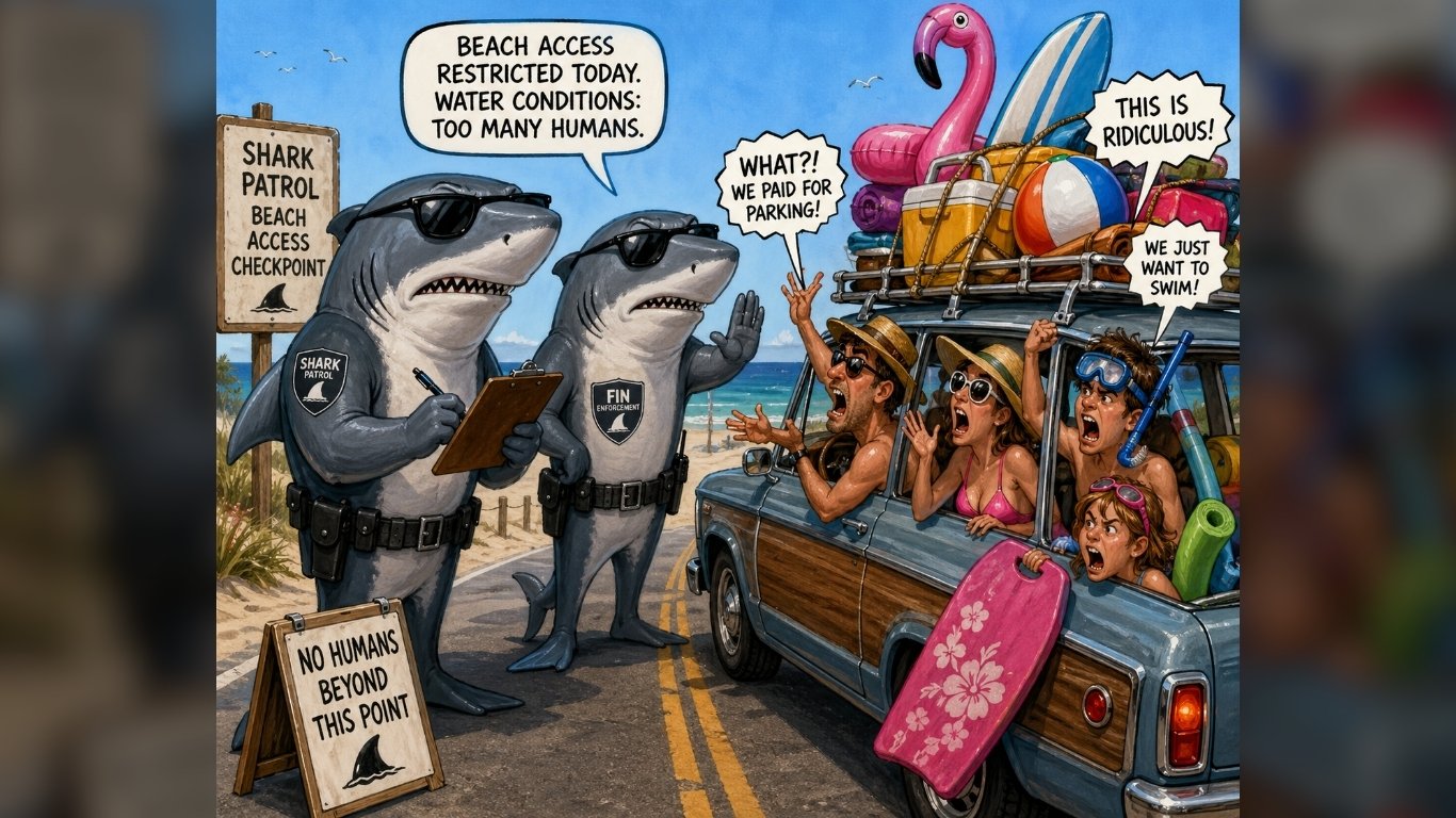 Beaches close as sharks feed on whale carcass