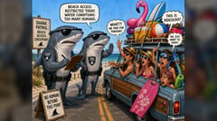 Beaches close as sharks feed on whale carcass