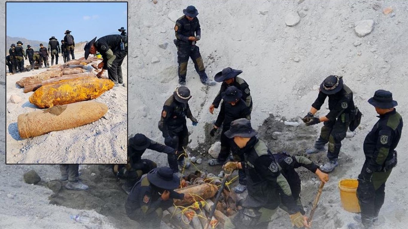 PNP safely disposes unexploded bombs