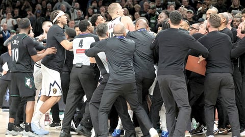 Jokic, Randle fined for late-game scuffle