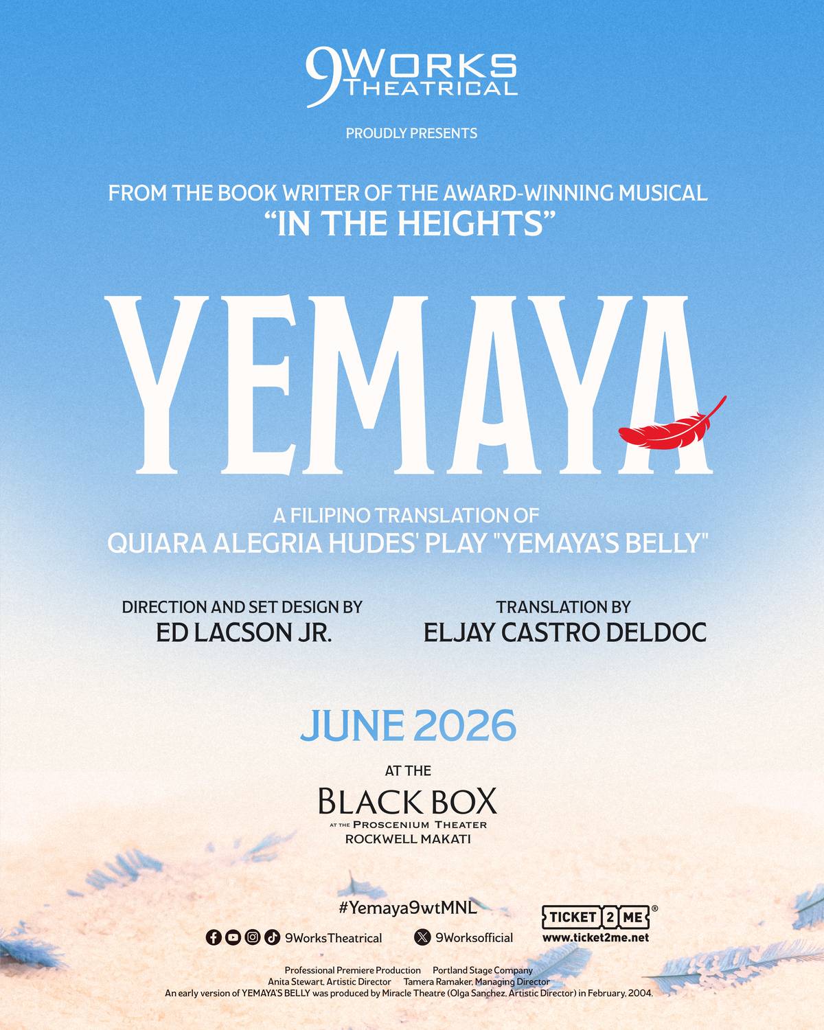 9Works Theatrical's "Yemaya" marks the Philippine directorial return of Ed Lacson, Jr., who was also behind the theatrical staging of "Himala: Isang Musikal" several years back.