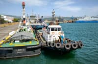 Various kinds of boats are docked at the Port of Subic.