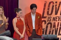 Joshua Garcia and Ivana Alawi at the blue carpet screening for Love Is Never Gone