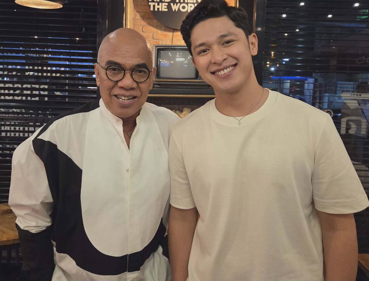 Aljon Mendoza with career adviser Boy Abunda