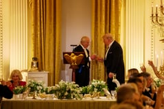 King Charles, Trump toast ties