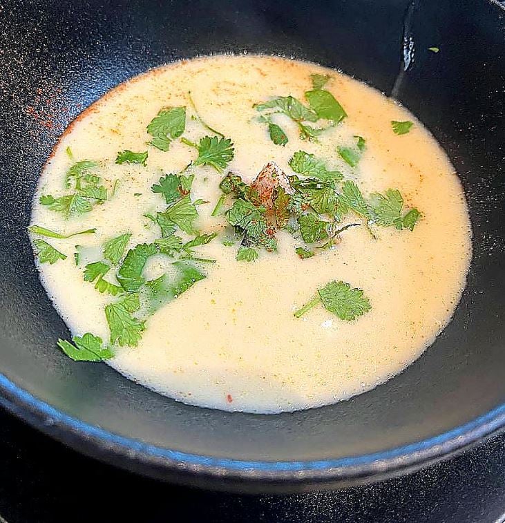Brazilian coconut seafood stew.