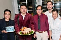 ALVIN David, Chino David, birthday celebrator Marcy David, Nathan Randal and Chef Jessie.