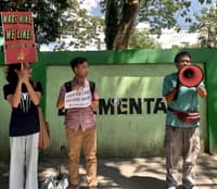 Solidarity on the Streets — Labor groups and allied organizations, joined by former Raoul Manuel, stage a protest action urging immediate wage increases for struggling workers.