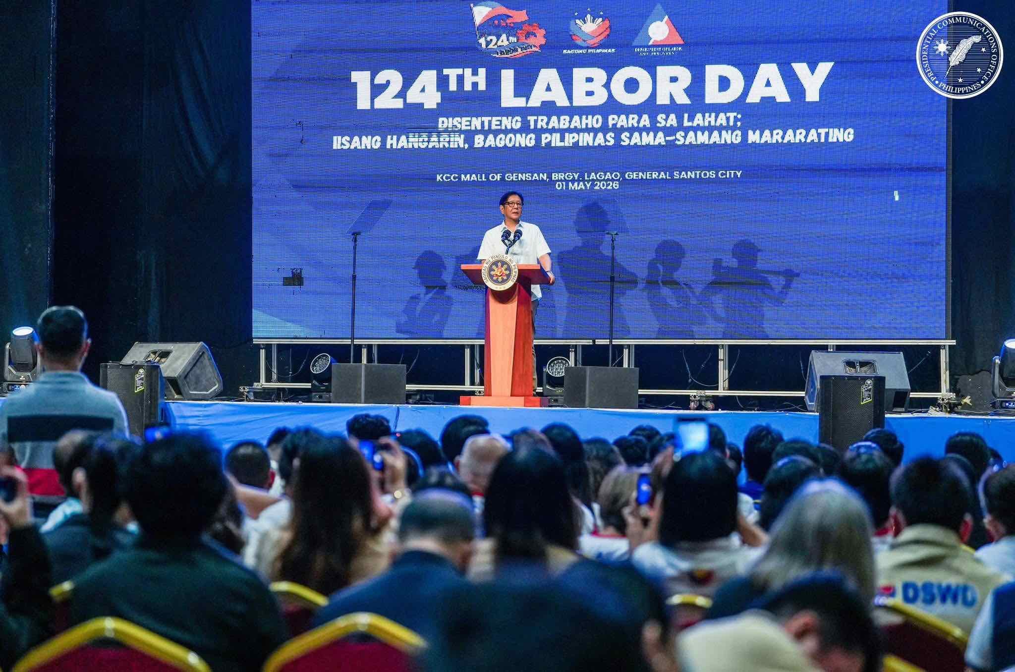 Marcos vows to defend dignity of Filipino workers