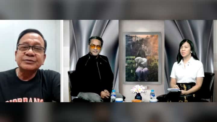 CAVITEÑOS-ER president Estelito Villanueva Grepo (left) discusses with Usapang OFW hosts Chingbee Fernandez (right) and Elmer Navarro Manuel (center) his advocacy of helping fellow Pinoys in Saudi Arabia who are facing problems.