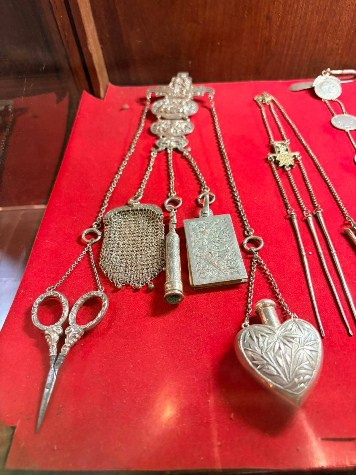 At Villa Escudero, a collection of Philippine historical pieces is on display, including a chatelaine — a Victorian-era waist accessory used to carry small essentials.