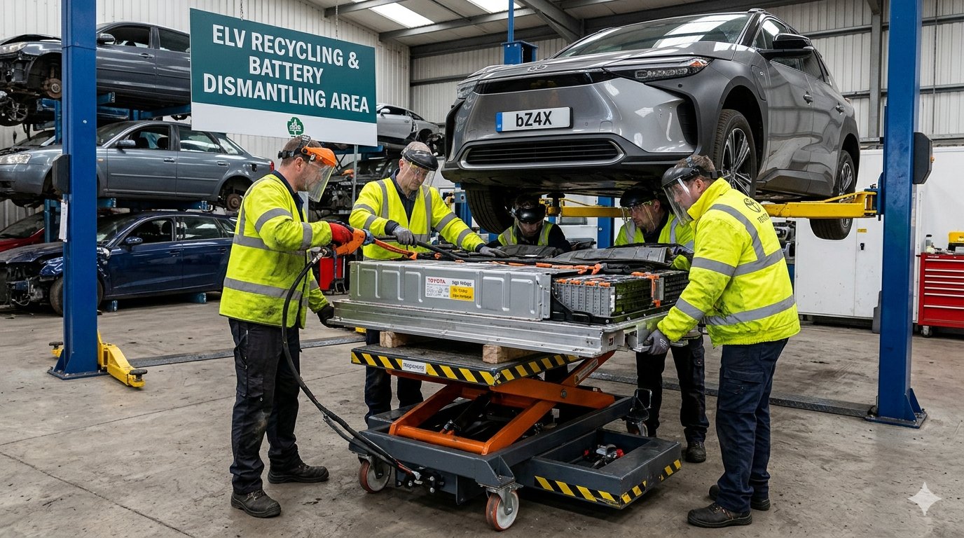 Toyota ELV dismantlers train on xEV battery recyclin