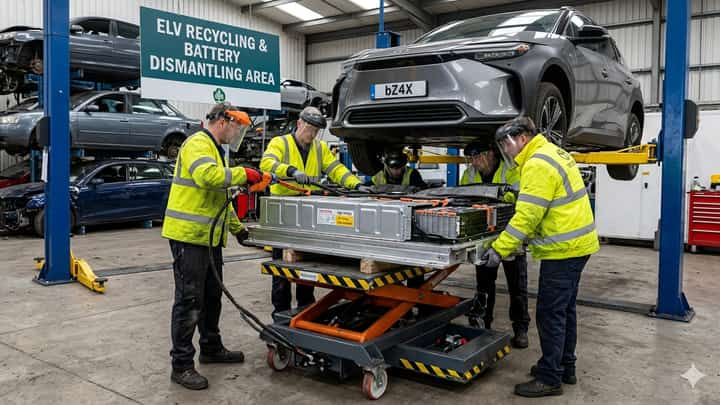 THE Toyota training covers battery dismantling procedures.