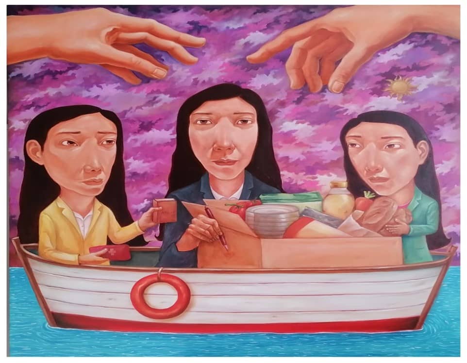 FIRST place, ‘Helping Hands’ by Marte Goyon.